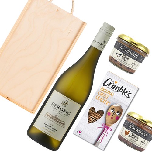 Bergsig Estate Chardonnay 75cl White Wine And Pate Gift Box